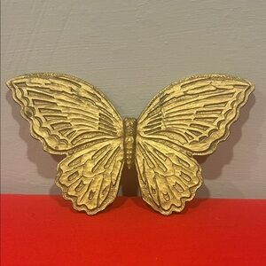 Homco Gold Butterfly Wall Accent